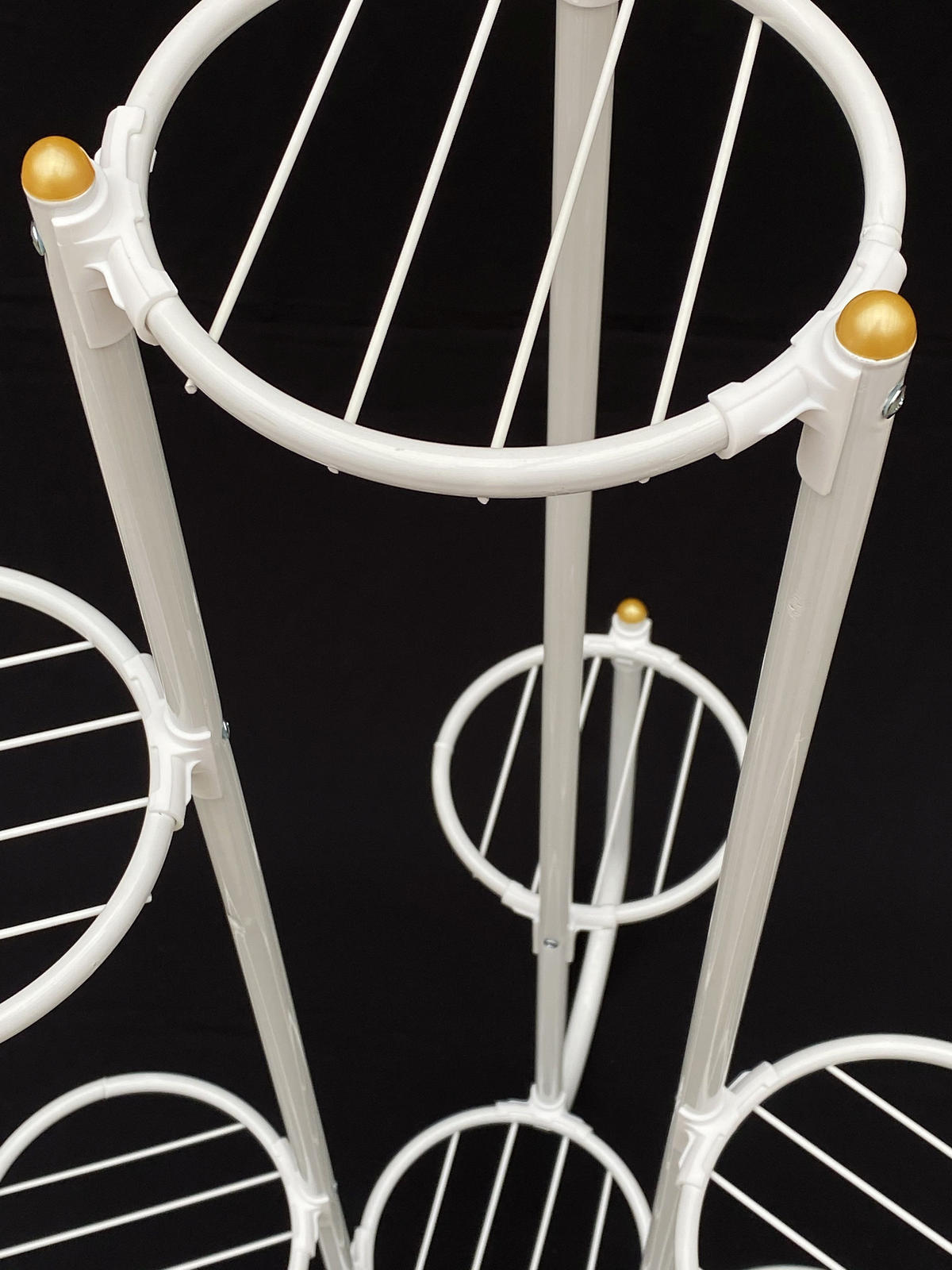 BLUMENTREPPE Metall Weiß 52/52/101 cm - Weiß, Metall (52/101/52cm) - DanDiBo