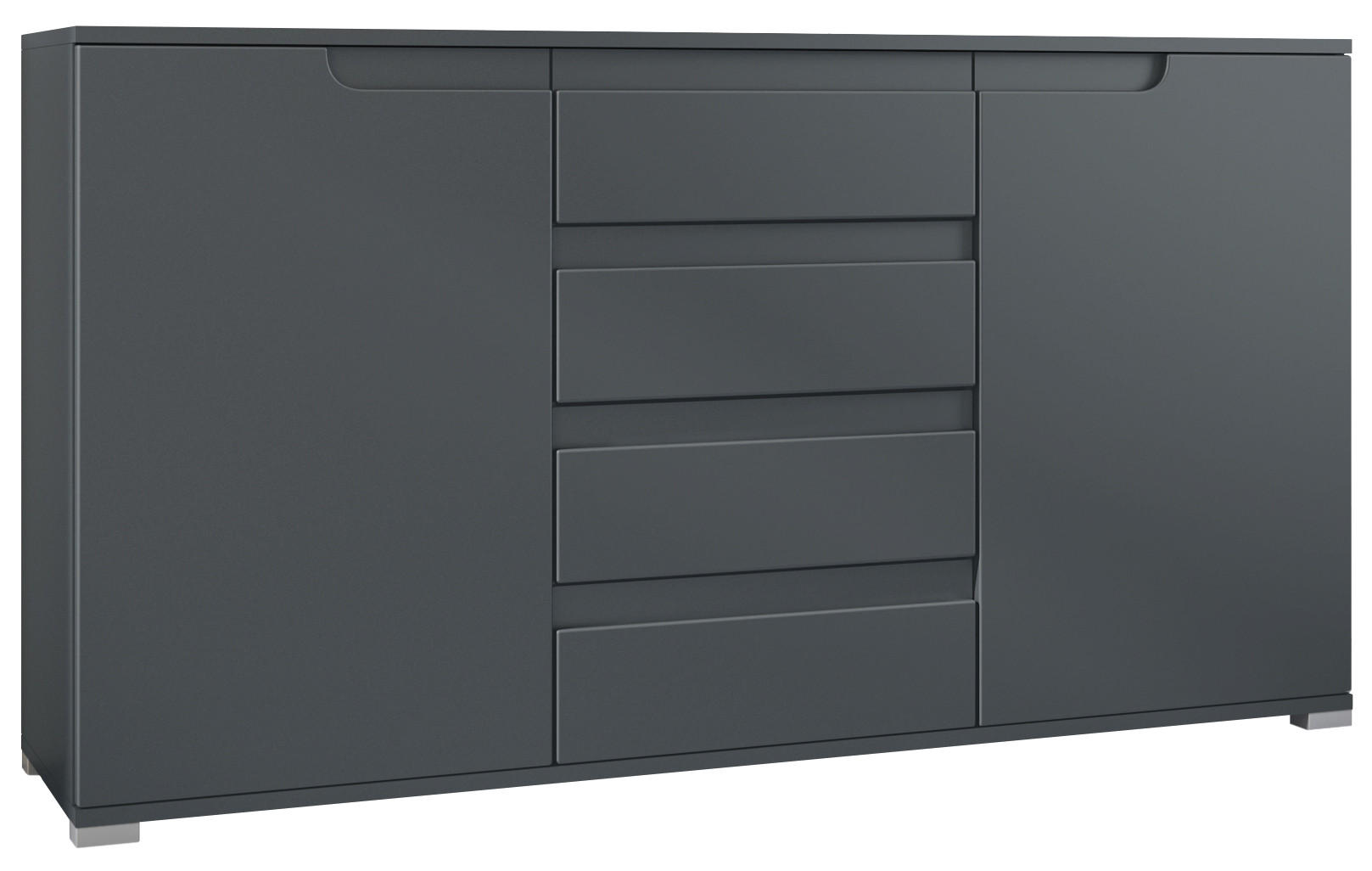 Vladon Sideboard Anthrazit 138.5x75.5x35 cm
