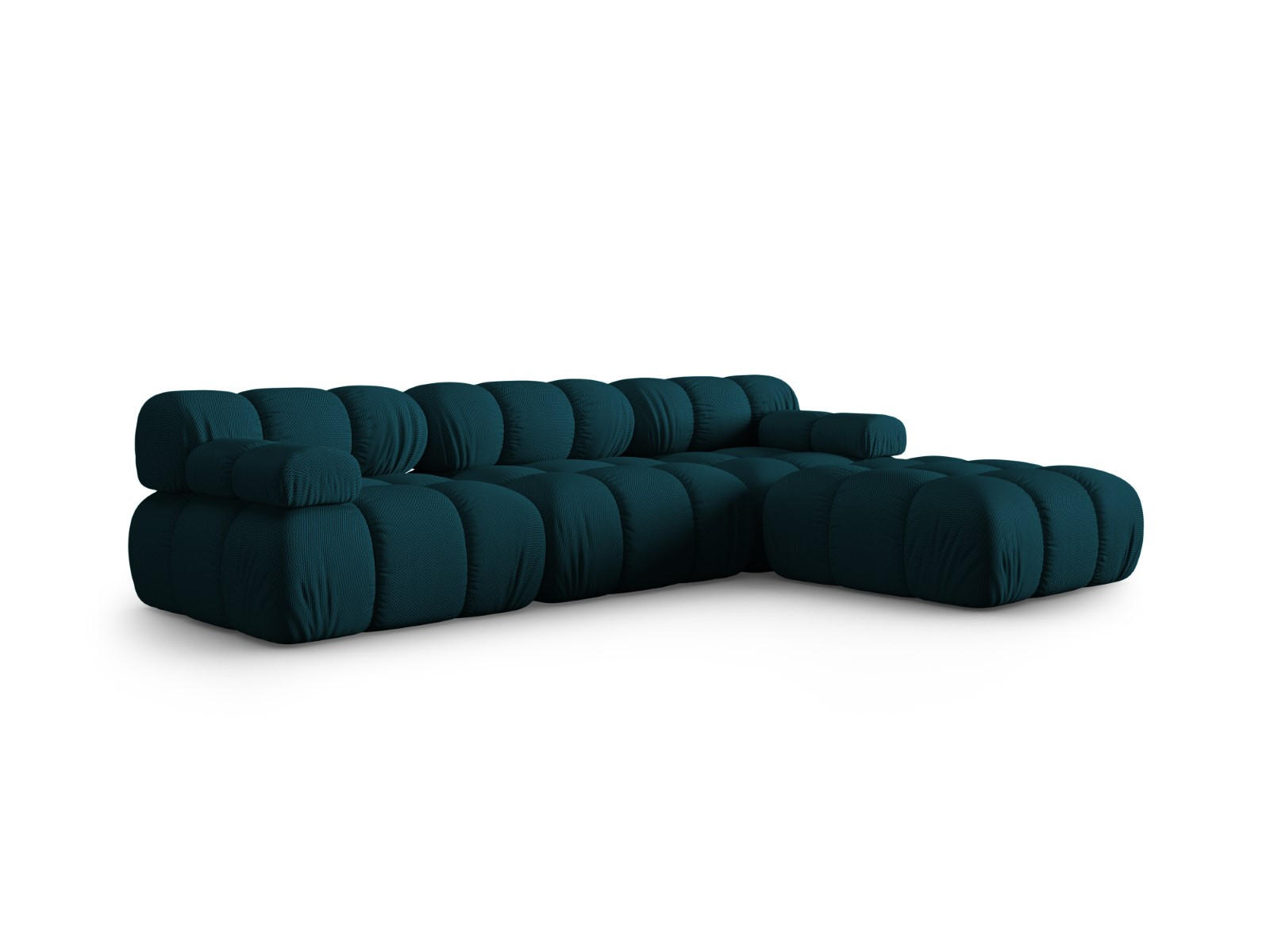 SOFA modular Bellis aus 3D-Stoff marineblau 4 Sitzplätze - Blau, Textil (188/70/282cm) - Micadoni
