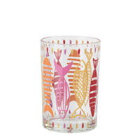WINDLICHT FISCH - Orange, Glas (12/18cm) - J-Line