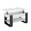 COUCHTISCH Lifto Weiß/Anthrazit 92 x 51 cm mit Liftfunktion - Anthrazit/Weiß, Holzwerkstoff (51/92/47cm) - Vicco