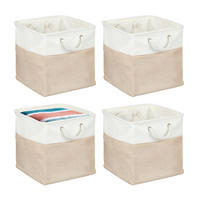 4xAUFBEWAHRUNGSKORB - Multicolor, Textil/Metall (33/33/33cm) - Relaxdays