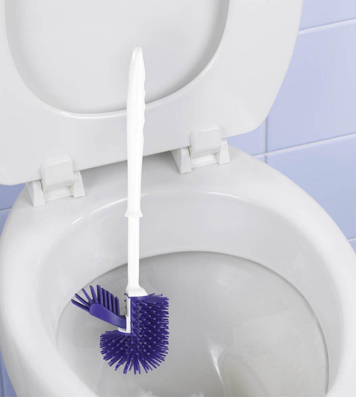 WC-BÜRSTE 14/14/42 cm - Weiß, Kunststoff (14/42/14cm) - Maximex