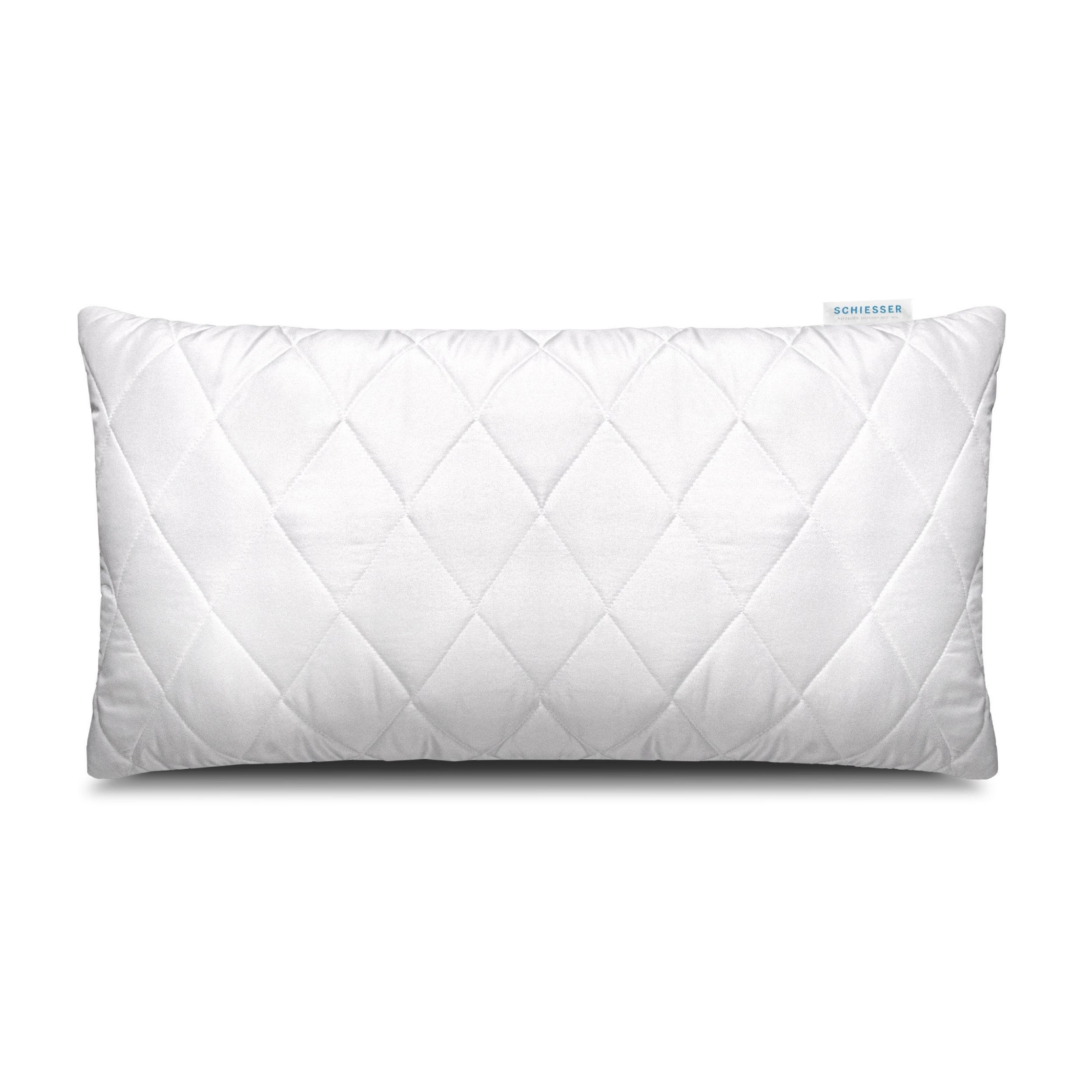 KOPFKISSEN Hygge - Mikrofaserbezug - Füllung aus silikonisierter Polyester-Hohlfaser - 40x80 cm - Weiß - Weiß, Textil (40/80cm) - SCHIESSER