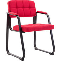 ARMLEHNENSTUHL Stoff Rot - Rot, Textil/Metall (59/84/58cm) - CLP