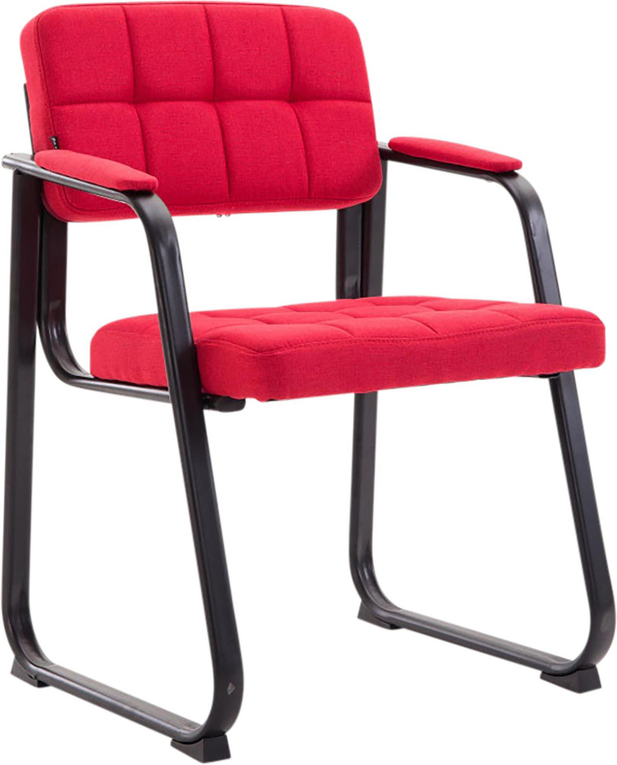 ARMLEHNENSTUHL Stoff Rot - Rot, Textil/Metall (59/84/58cm) - CLP
