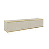 HÄNGEBOARD Banff RTV135 MDF – Mattem Beige, Artisan-Eiche - Beige, Glas/Holzwerkstoff (135/30/32cm) - Komodee