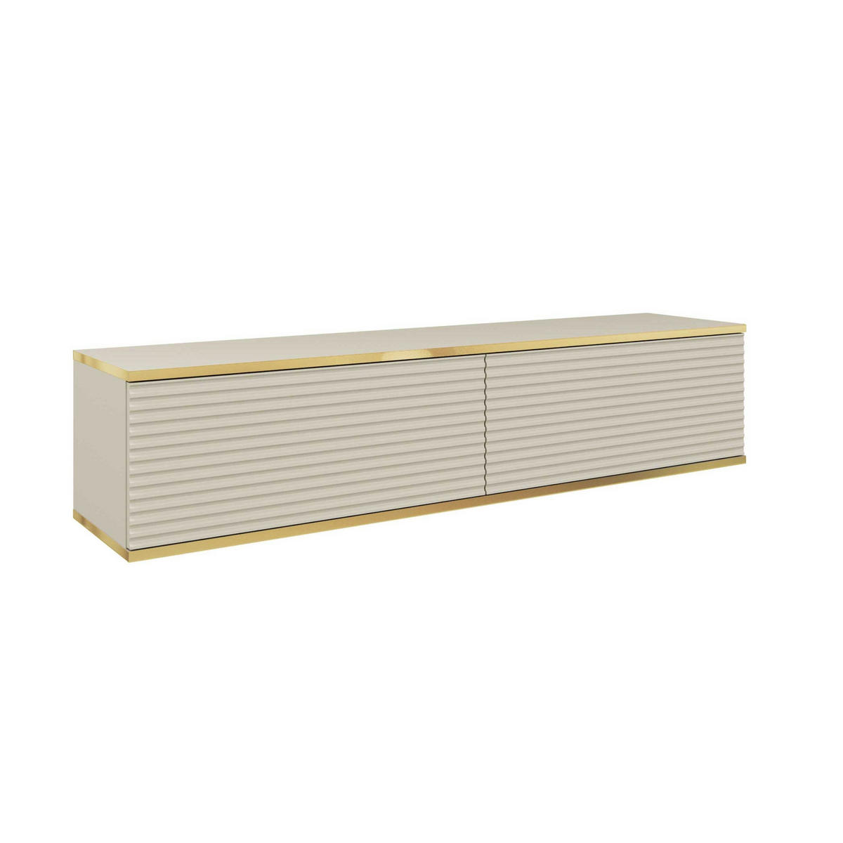 HÄNGEBOARD Banff RTV135 MDF – Mattem Beige, Artisan-Eiche - Beige, Glas/Holzwerkstoff (135/30/32cm) - Komodee