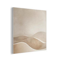 AKUSTIKPANEEL Beige - Natur - Abstrakt - Modern 90x90 cm - Beige, Textil (90/0.9/90cm) - MuchoWow
