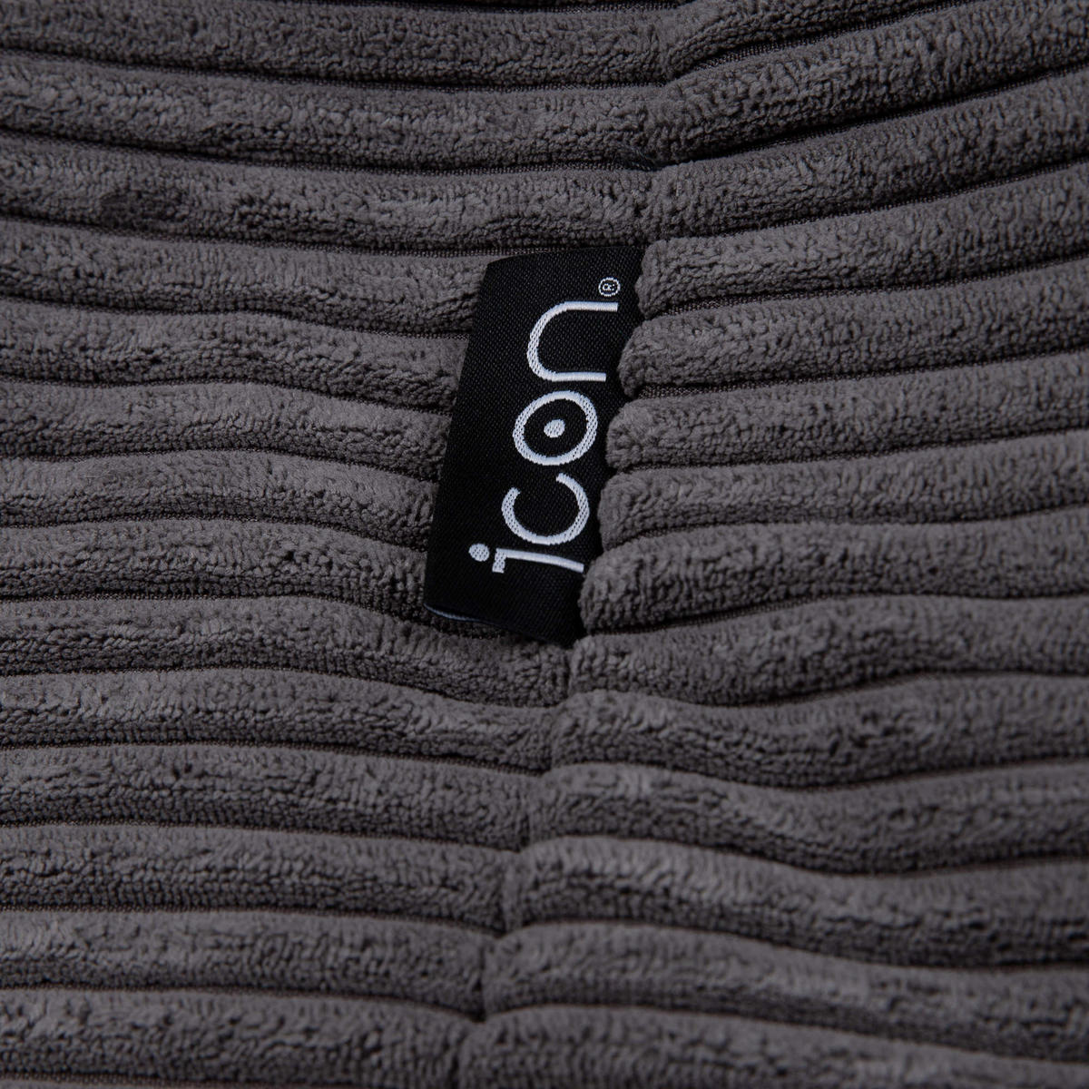 SITZSACK Sessel aus Cord 2-tlg. - Dunkelgrau, Kunststoff (90/73/73cm) - icon