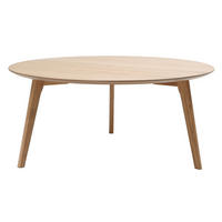 COUCHTISCH rund ORKAD - Eiche Bianco, Holz (90/90/40.5cm) - Miliboo