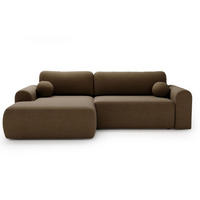 ECKSOFA Savana Braun Links - Braun, Holz/Textil (257/177cm) - Graingold