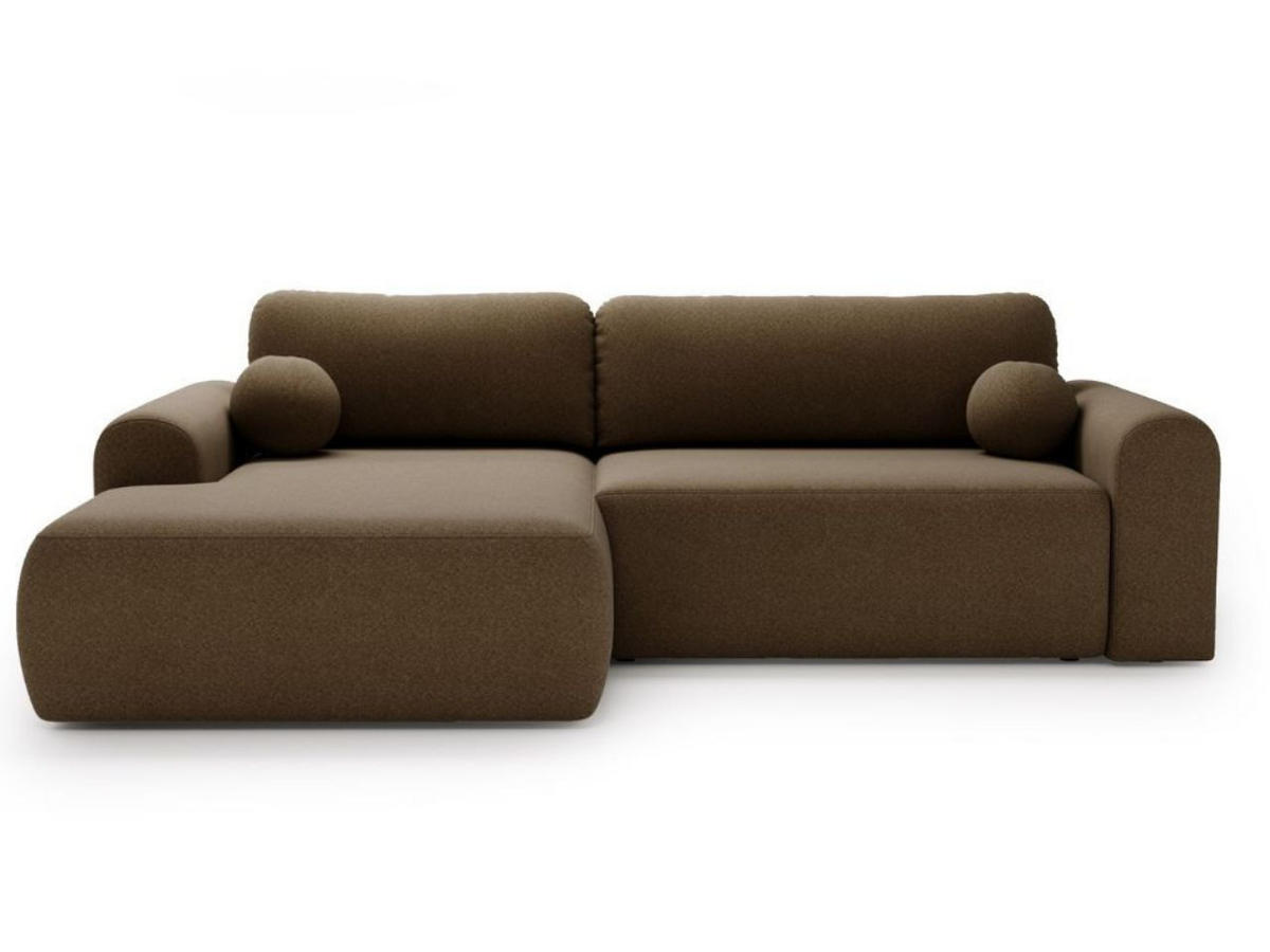 ECKSOFA Savana Braun Links - Braun, Holz/Textil (257/177cm) - Graingold