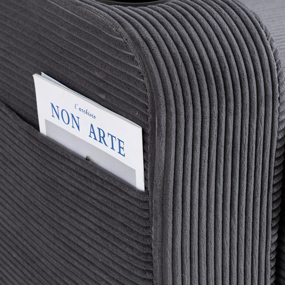 SCHLAFSOFA 2-Sitzer Sofa mit 2 Zierkissen,Lounge Sofa,Polstersofa,Cord,Grau - Grau, Textil (136/82.5/80cm) - LVHOM