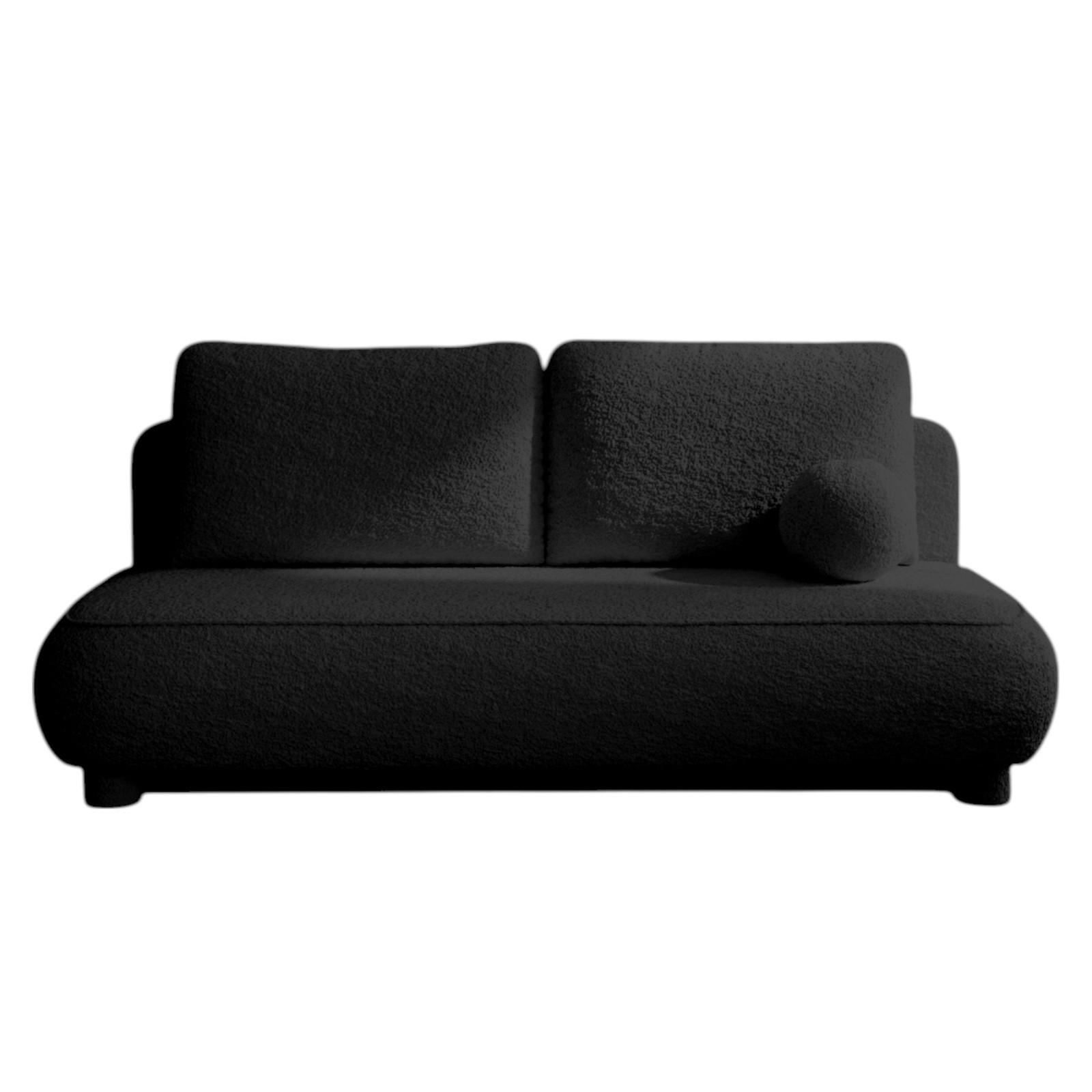 SOFA Schwarz BELLY - Schwarz, Holzwerkstoff (209/96/96cm) - Compleo24