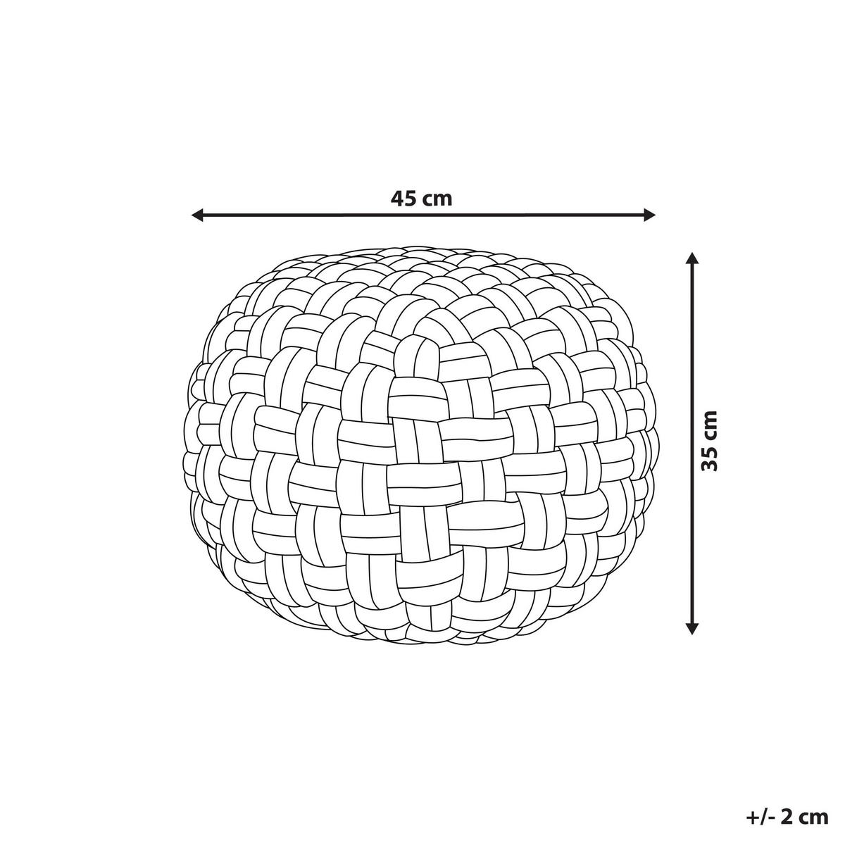 POUF Hopa 45/45/35 cm - Schwarz, Textil (45/35/45cm) - Beliani