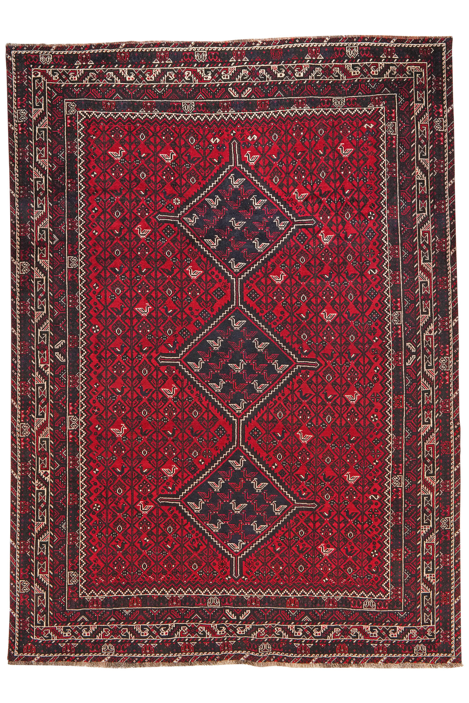 TEPPICH Gashgai Rot 332/239 cm Schurwolle - Rot, Textil (239/332cm) - Looma