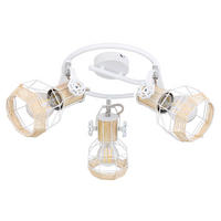 DECKENLEUCHTE Metall Weiß verstellbar - Weiß, Metall (25/25/20cm) - Globo Lighting