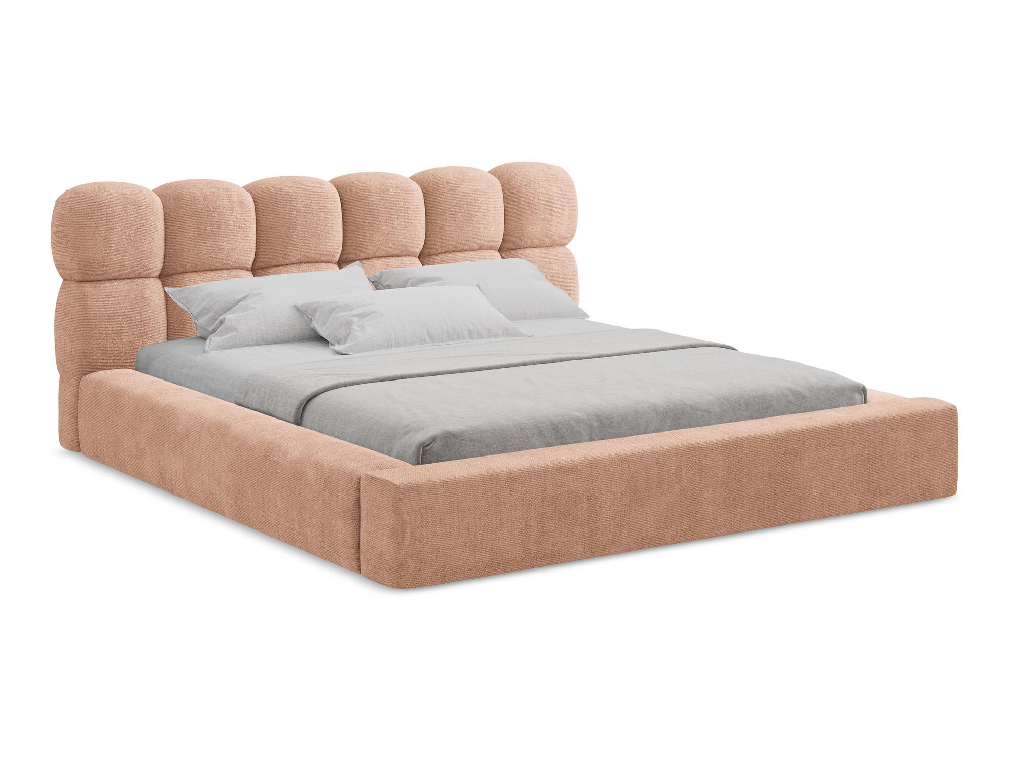 POLSTERBETT mit Bettkasten und Lattenrost 180x240 Pink - Pink/Koralle, Kunststoff/Textil (140/200cm) - Makamii