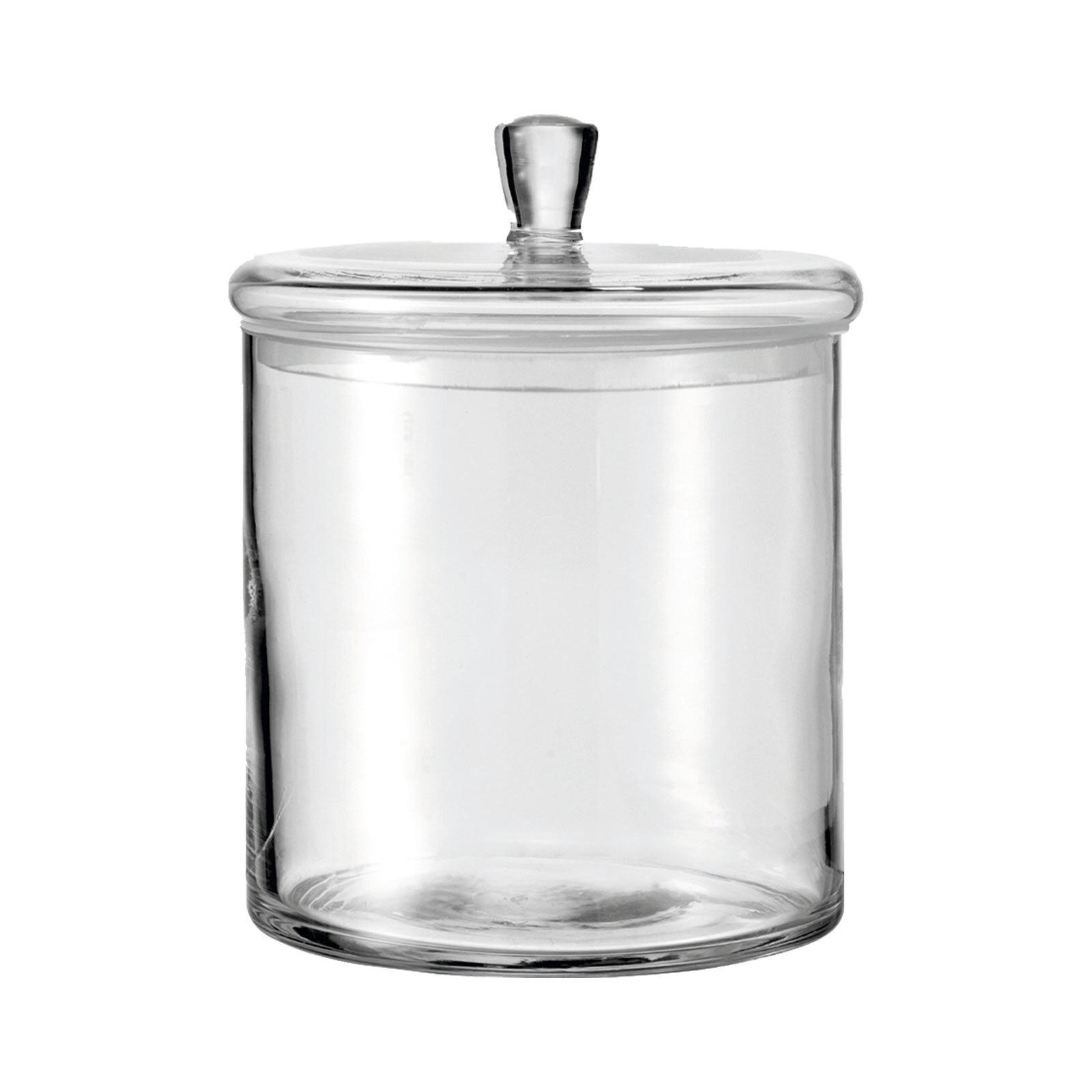 GLASDOSE MIT DECKEL HANDGEFERTIGT TOP transparent 1,5 Liter - Transparent, Glas (14.7/17.2/14.7cm) - Leonardo Living