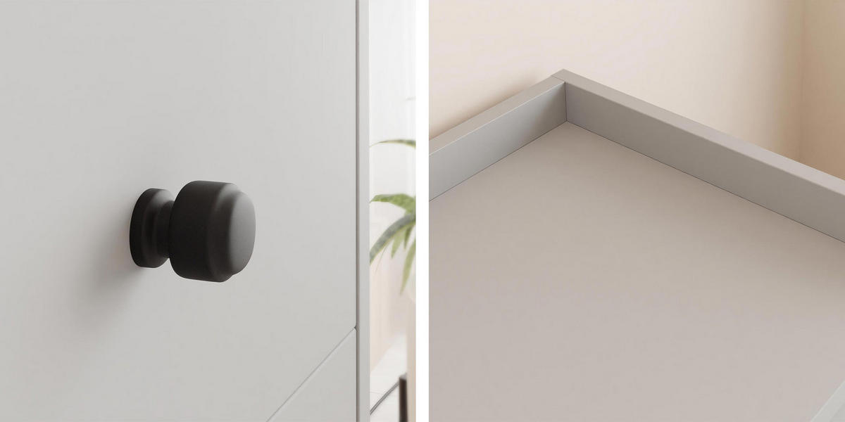 KOMMODE Tokirot 3SZ - Schwarz/Grau, Holzwerkstoff/Kunststoff (80/80/40cm) - MIRJAN24