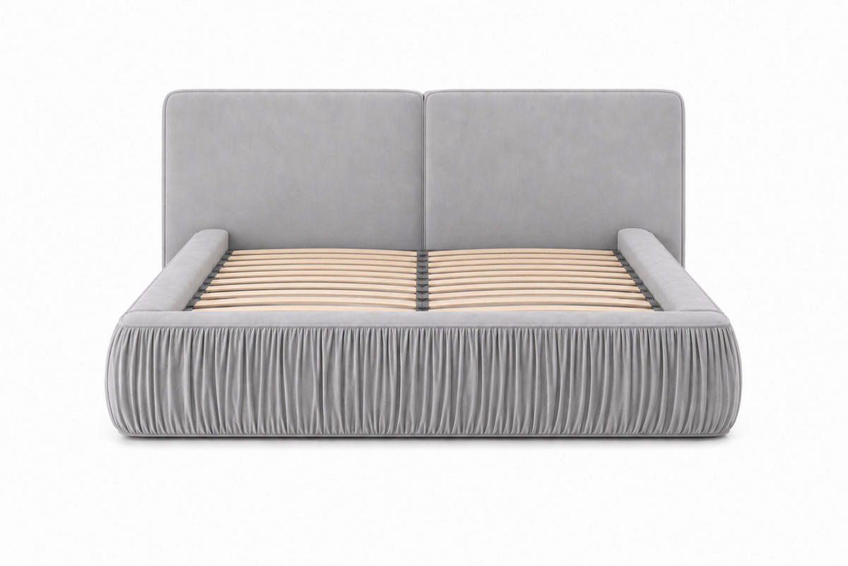 POLSTERBETT 08 140 x 200 cm – Riviera – Bett mit Gasdruckfedern und Stauraum - Hellgrau, Holz (140/200cm) - ROYAL24_MARKT