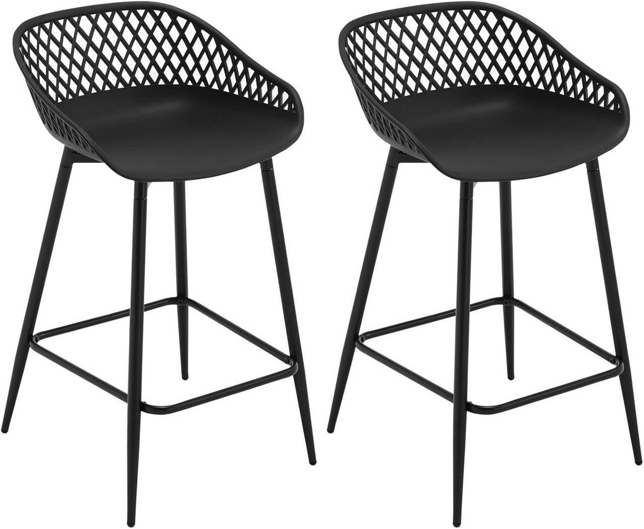 Woltu Barhocker Schwarz 44x84.5x47 cm