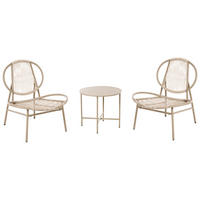 BISTRO SET bež Ovaro - bež, plastika - Beliani