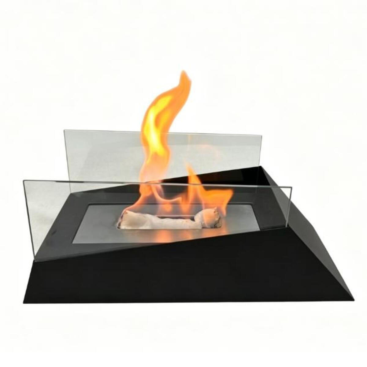 BIOETHANOL-KAMIN Schwarz 35/15/14 cm - Schwarz, Metall (15/14/35cm) - Authentics