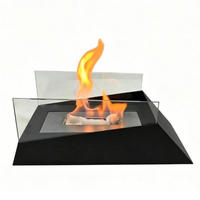 BIOETHANOL-KAMIN Schwarz 35/15/14 cm - Schwarz, Metall (15/14/35cm) - Authentics