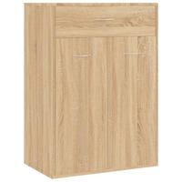 SCHUHSCHRANK Sonoma-Eiche 60x35x84 cm Holzwerkstoff - Braun, Holzwerkstoff (35/84/60cm) - furnicato