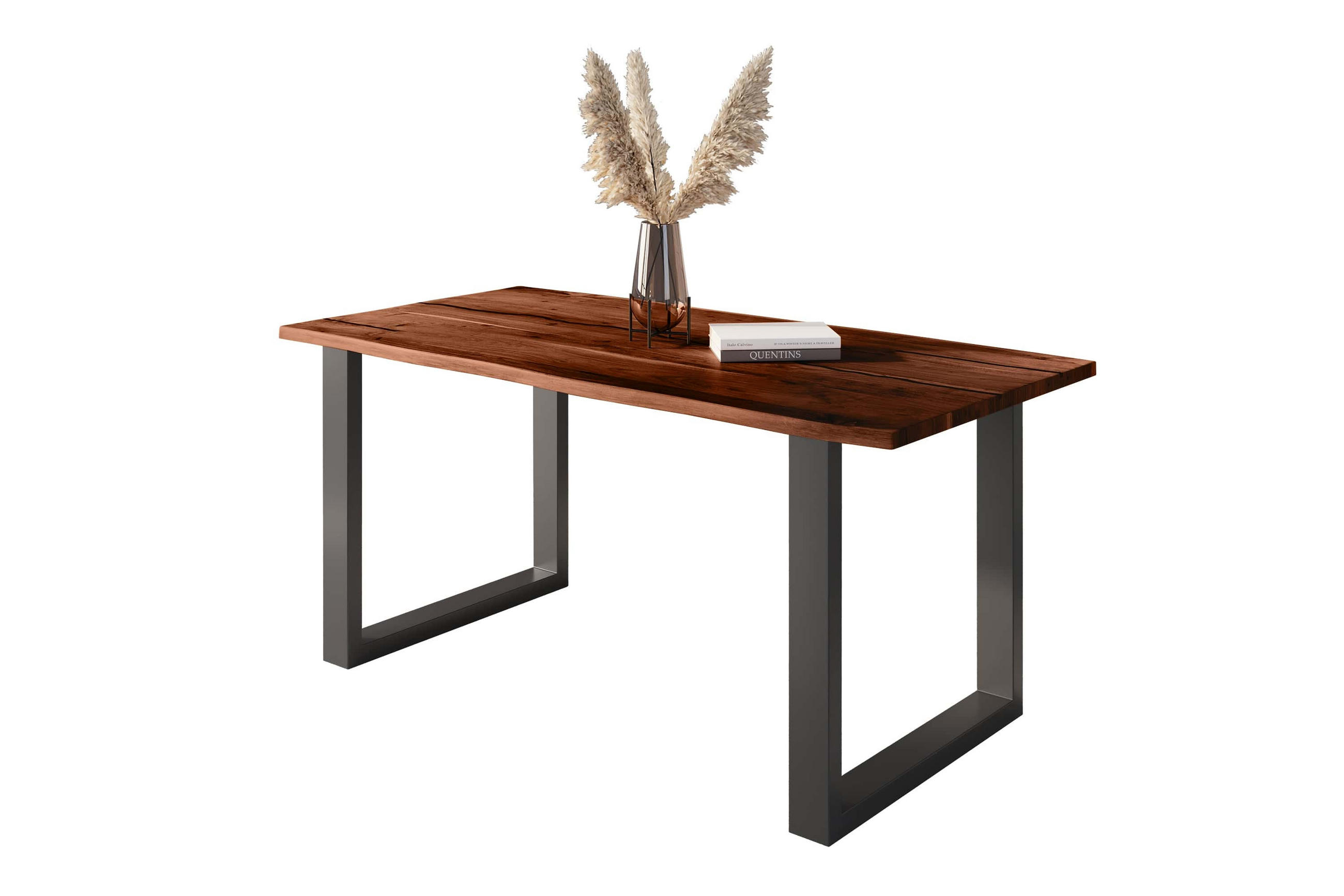 ESSTISCH POLLY - Schwarz/Braun, Holz/Metall (80/140/77cm) - SAM