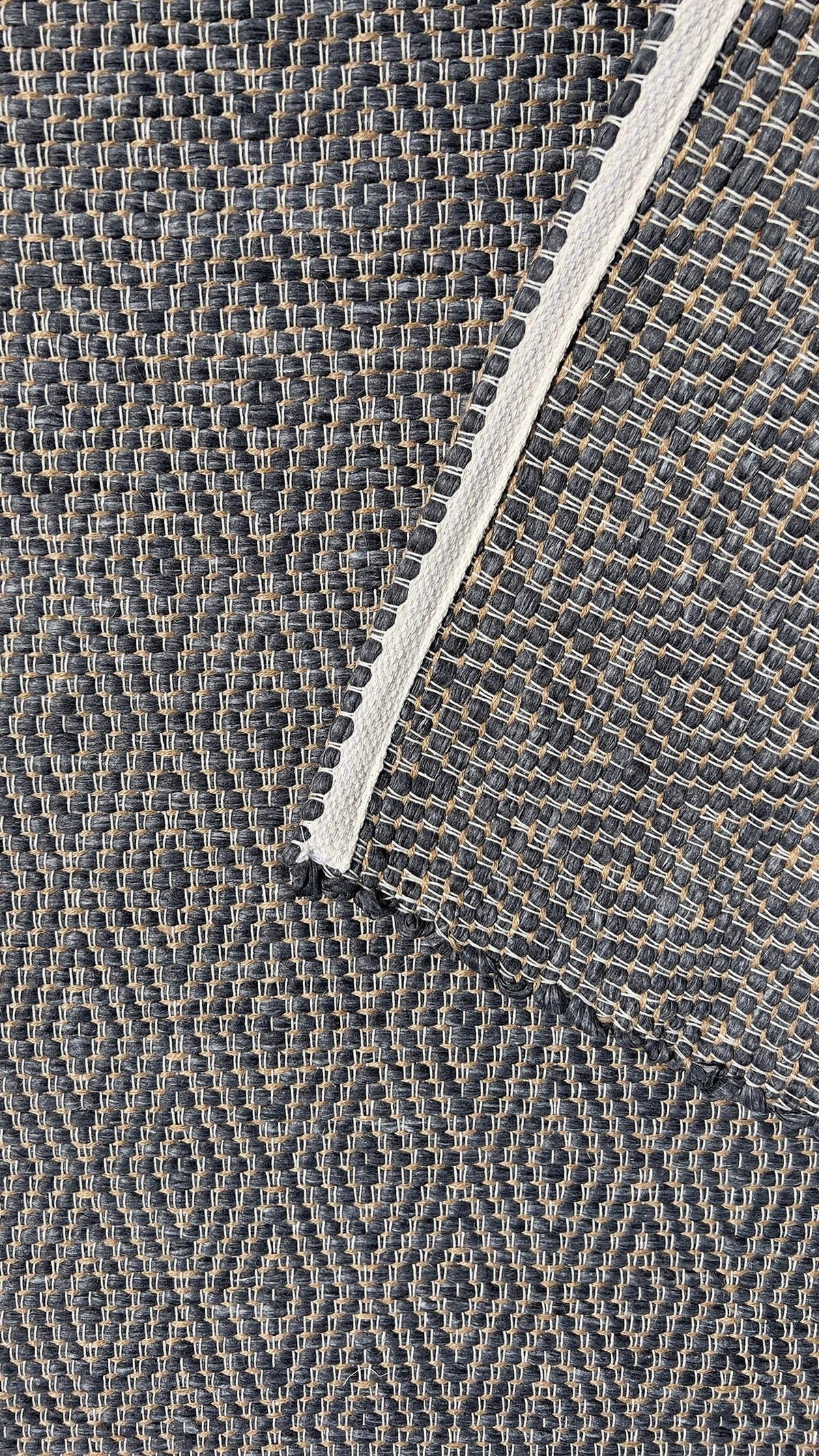 TEPPICH aus recycelten Fasern handgewebt grau - Grau, Naturmaterialien (140/200cm) - AFK Living