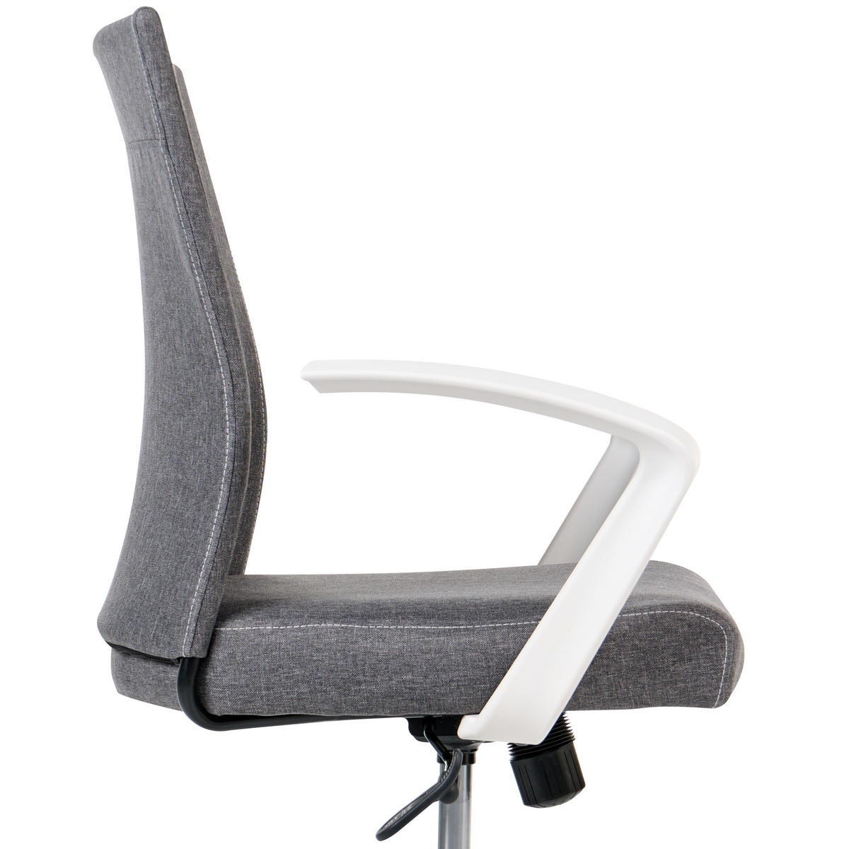BÜROSTUHL Dunkelgrau Modra - Dunkelgrau, Textil (52/91/52cm) - Beliani