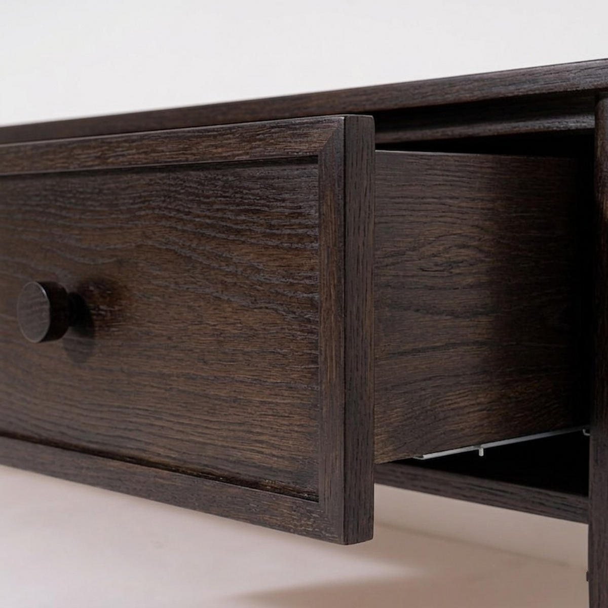 TV-LOWBOARD Rose, Eichenholz und Eichenfurnier, Espresso - Braun, Holz (175/45/45cm) - WOODEK