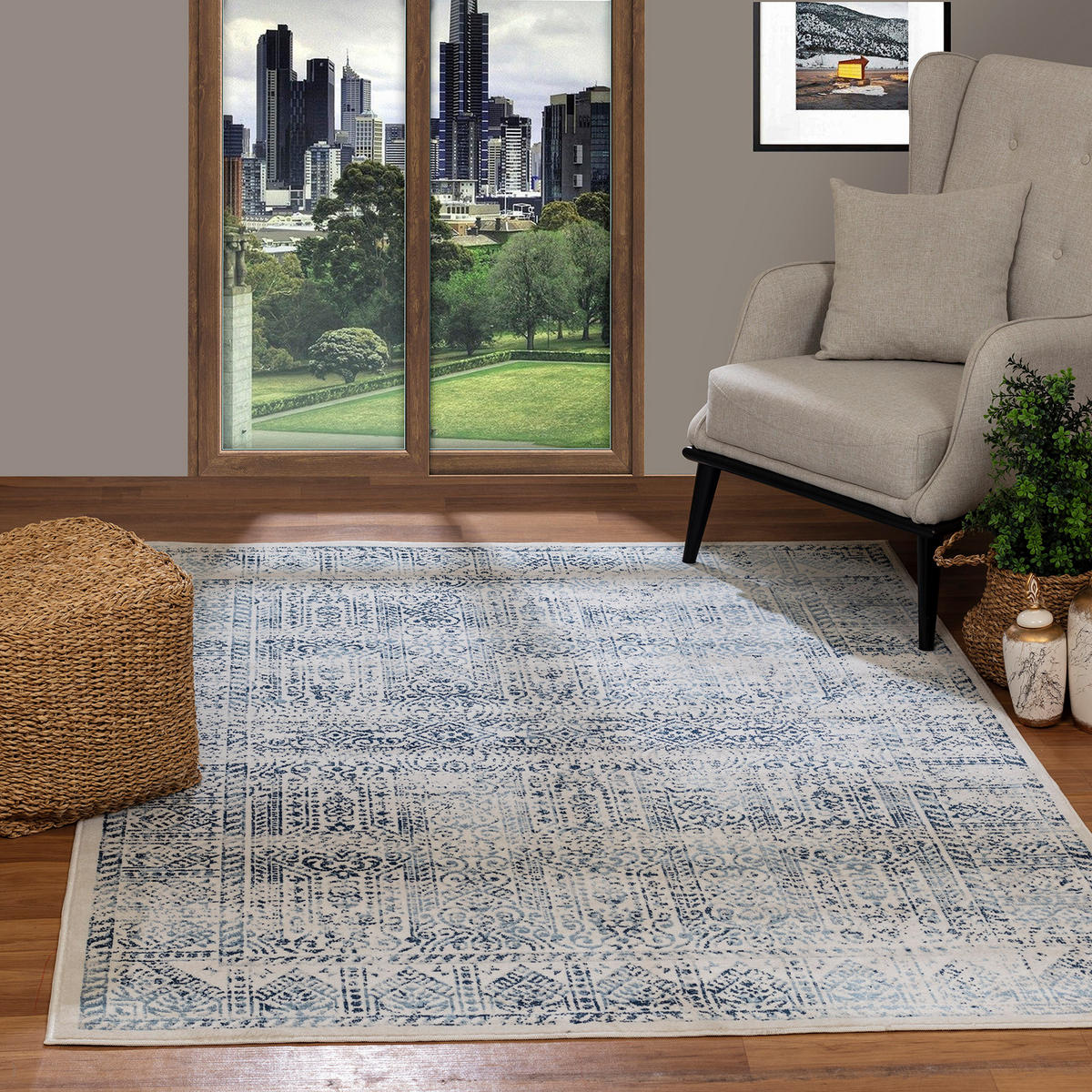 VINTAGE-TEPPICH 200/275 cm Blau - Blau, Naturmaterialien/Textil (200/275cm) - LIVABLISS
