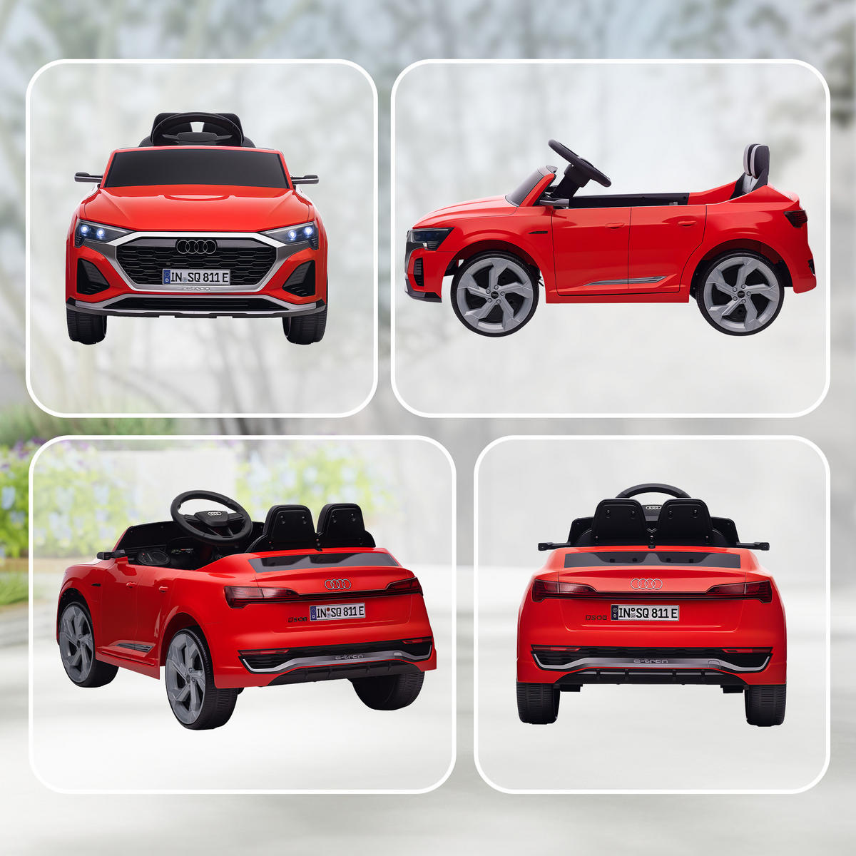 EELEKTRO-KINDERAUTO DE-06281 Audi Q8 lizenziert mit Fernsteuerung Rot - Rot, Kunststoff/Metall (98/49.5/43cm) - ComfortXL