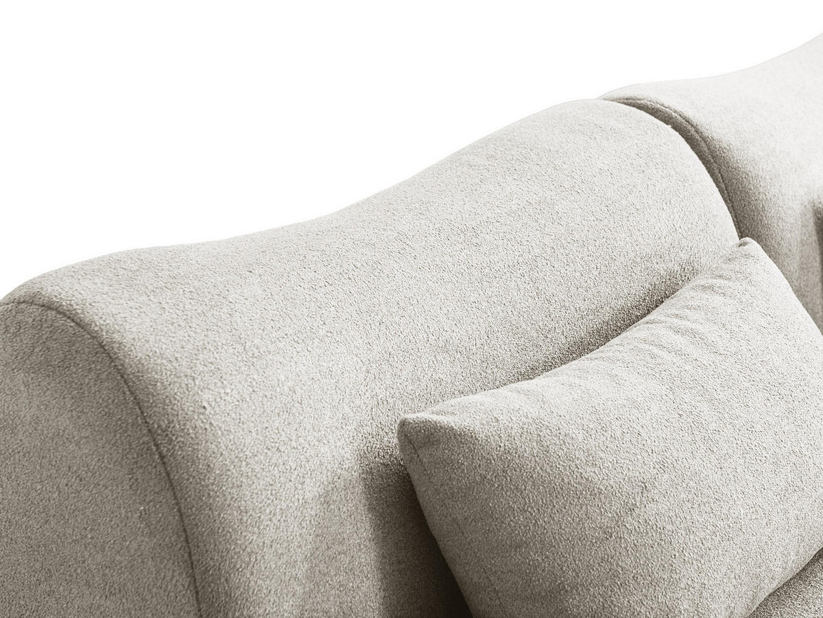 2-SITZER-SOFA Bouclé-Stoff Zimtbraun - Beige, Textil (194/73/95cm) - MILYsofa