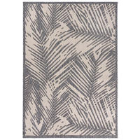 TEPPICH Beige In-Outdoor - Kurzflor Rechteckig, Motiv Pflanzen, Blätter, Blumen - 160 x 230 cm - Beige/Hellgrau, Textil (160/230cm) - Mazovia