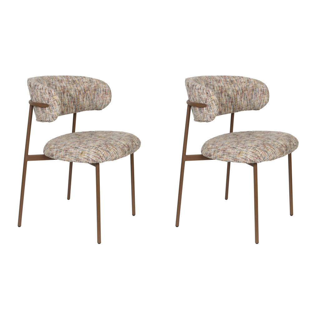 ESSZIMMERSTUHL Claes - Beige - 57.5/56.5/78.5 cm - 2er-Set - Beige, Textil (56.5/78.5/57.5cm) - Novel