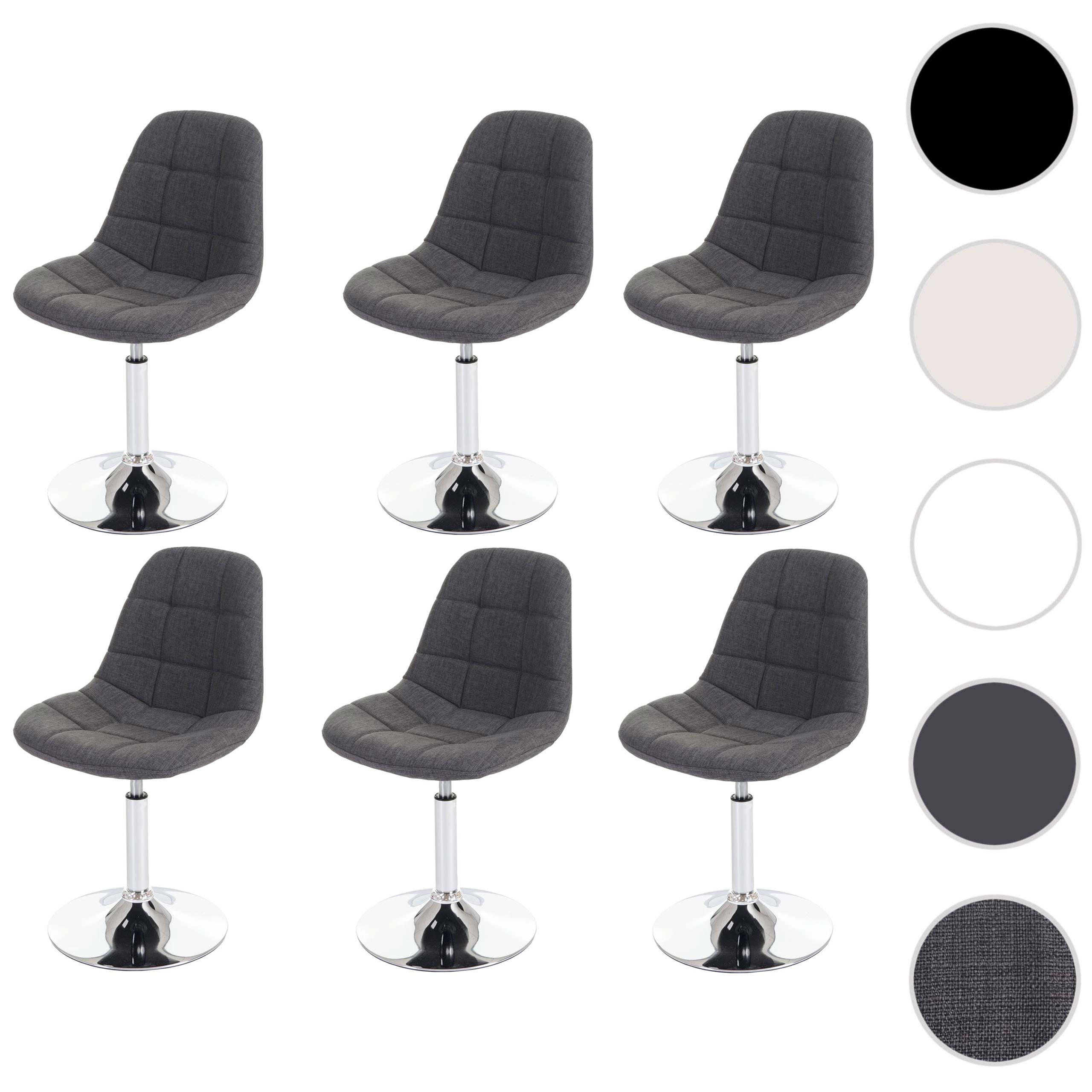 ESSZIMMERSTUHL Hellgrau 6er-Set - Hellgrau, Textil (47/84/50cm) - MCW