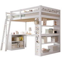 HOCHBETT 90/200 cm weiß aus Kiefer mit Ablageregal und Filztuch - Weiß, Holz (90/200cm) - OKWISH