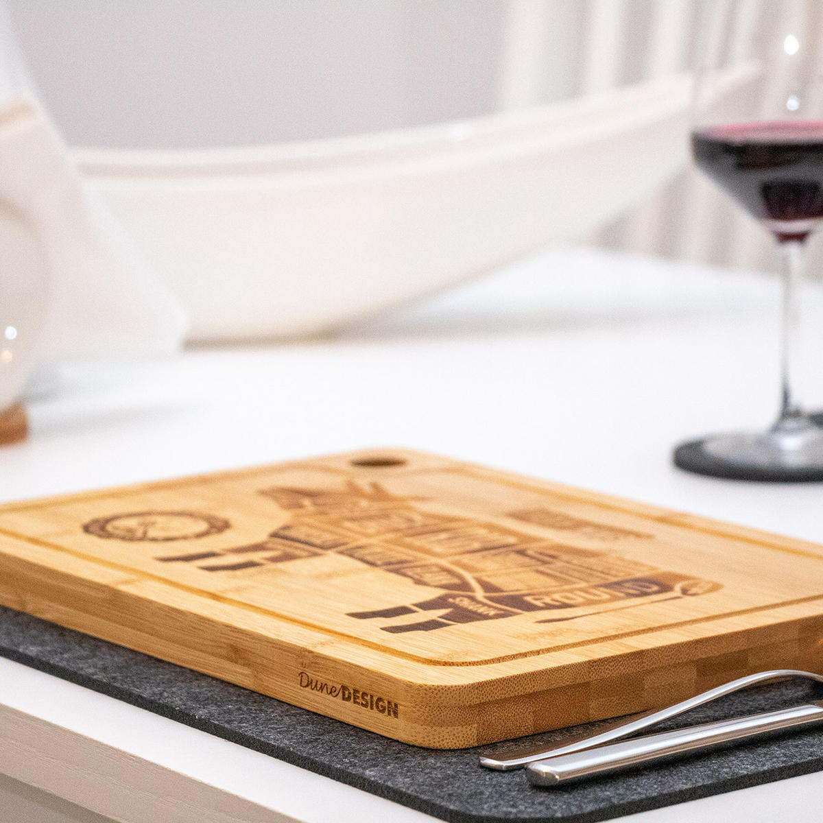 STEAKBRETT 25/30/2 cm, Bambus - Braun, Holz (23/33cm) - Dunedesign