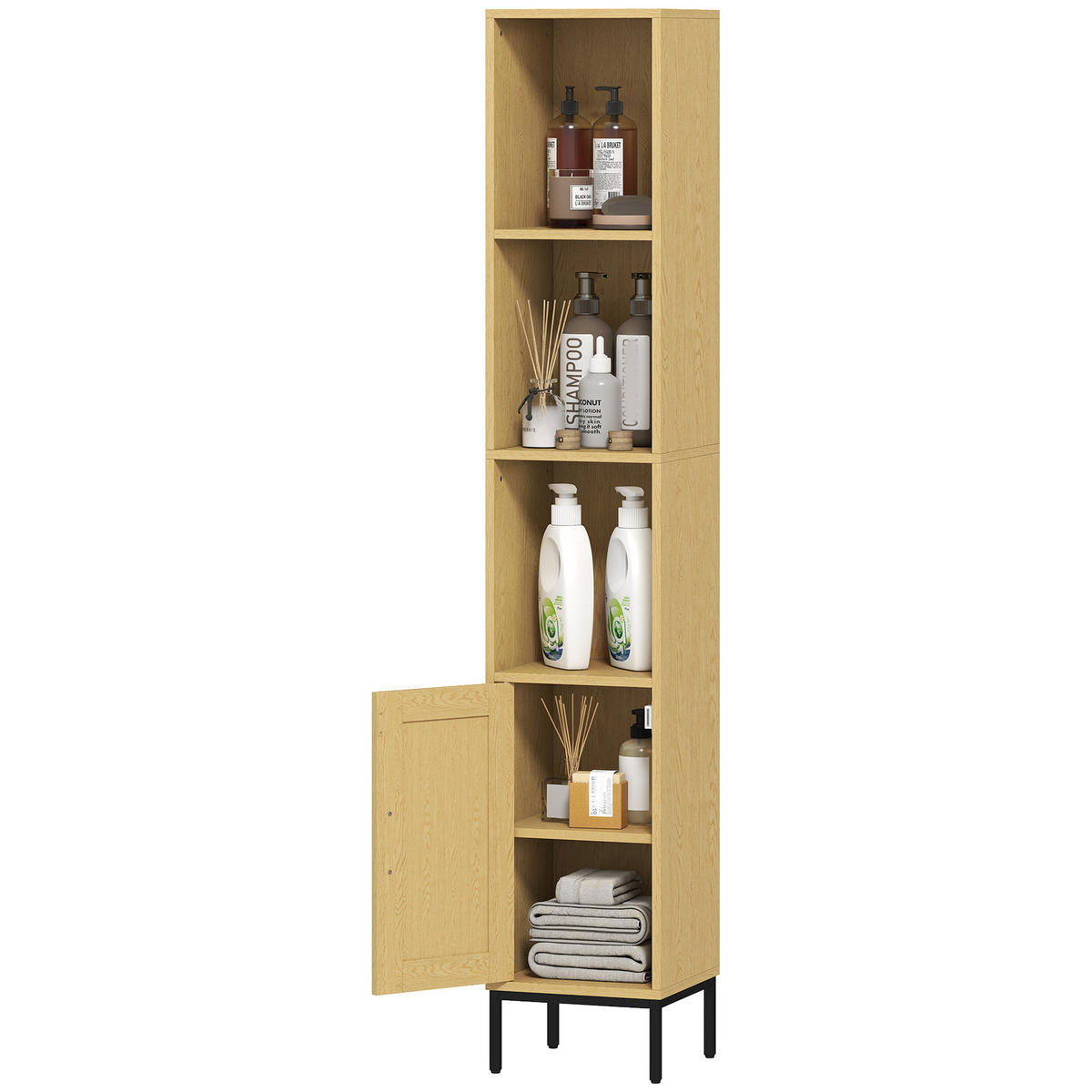 MEHRZWECKSCHRANK Naturfarben 30.0/30.0/164.0 cm - Naturfarben, Holzwerkstoff (30/164/30cm)