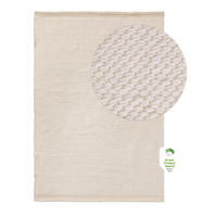 TEPPICH aus recyceltem Material Kiah Cream 80x150 cm - Creme, Textil (80/150cm) - benuta Pure