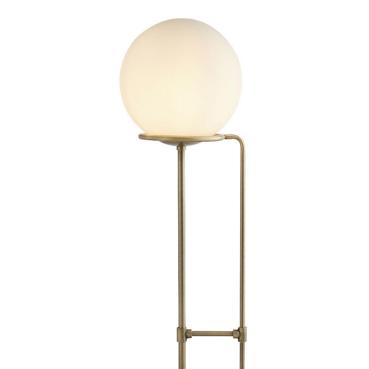 LED STEHLEUCHTE Messing Opalglas - Messingfarben, Glas (28/28/145cm)