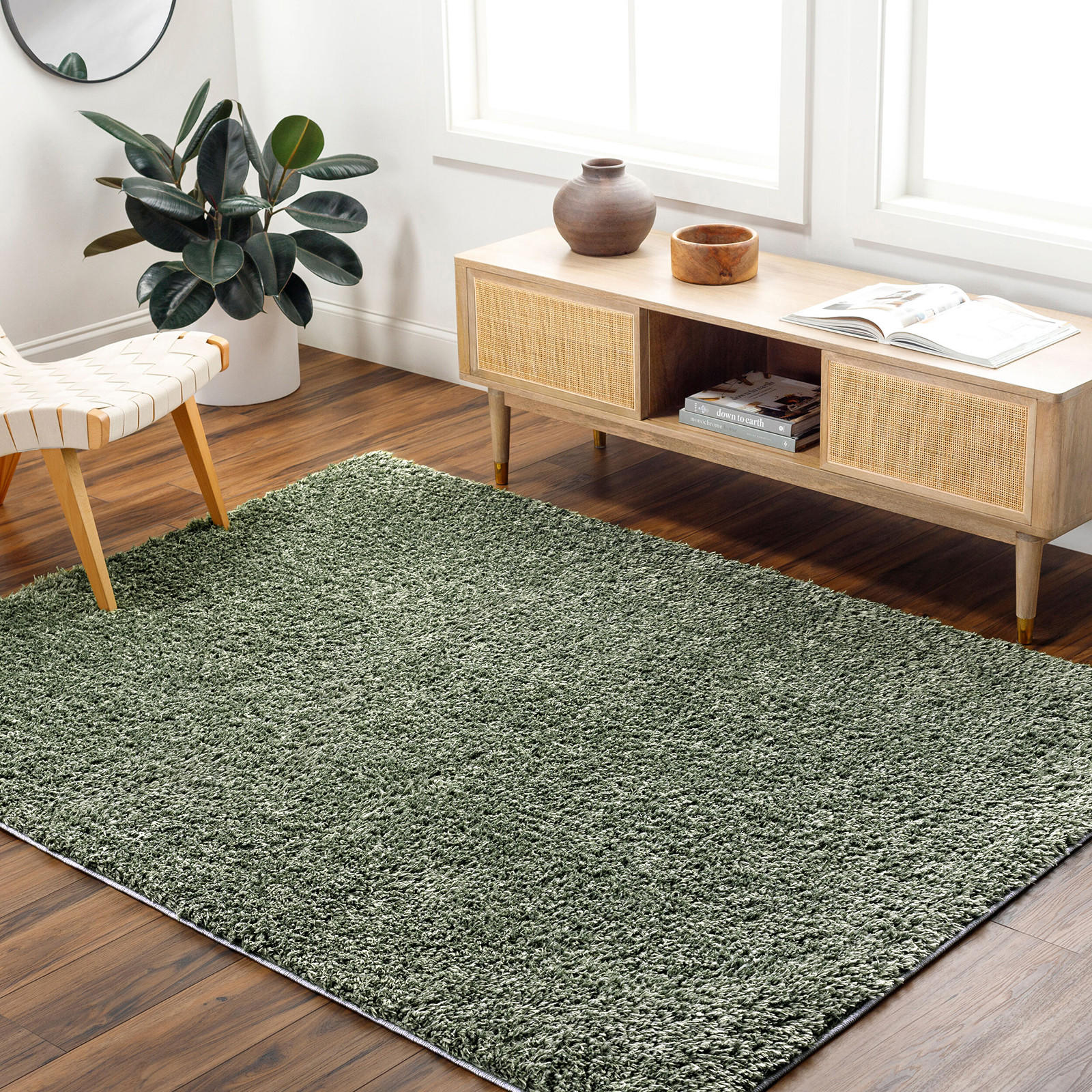 HOCHFLORTEPPICH 160/213 cm Grün - Grün, Naturmaterialien/Textil (160/213cm) - LIVABLISS