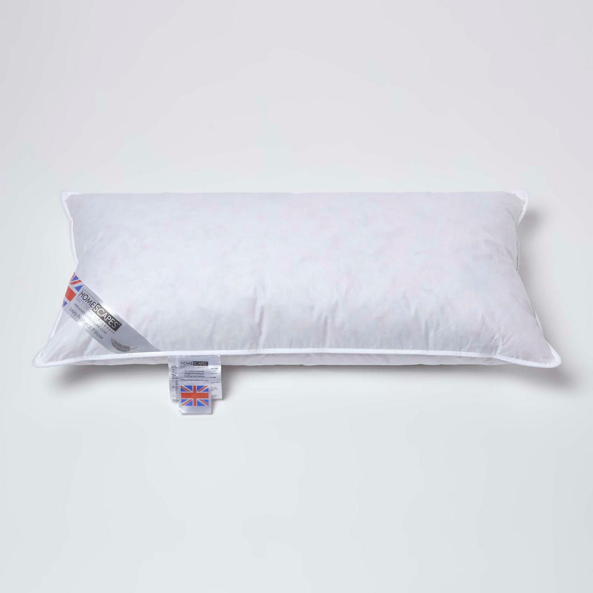 KOPFKISSEN 40/80 cm, Daunenkissen medium-weich - Weiß, Textil (40/80cm) - Homescapes