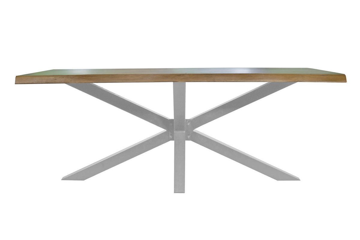 ESSTISCH TIM - Beige/Silberfarben, Holz (80/120/77cm) - SAM