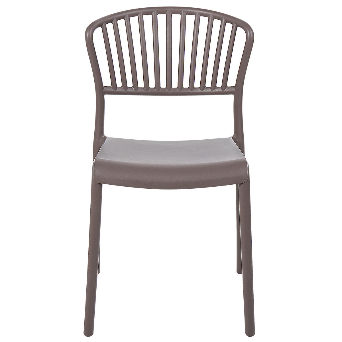 GARTENSTÜHLE 4er-Set Kunststoff taupe Gela - Beige, Kunststoff (45/78/50cm) - Beliani